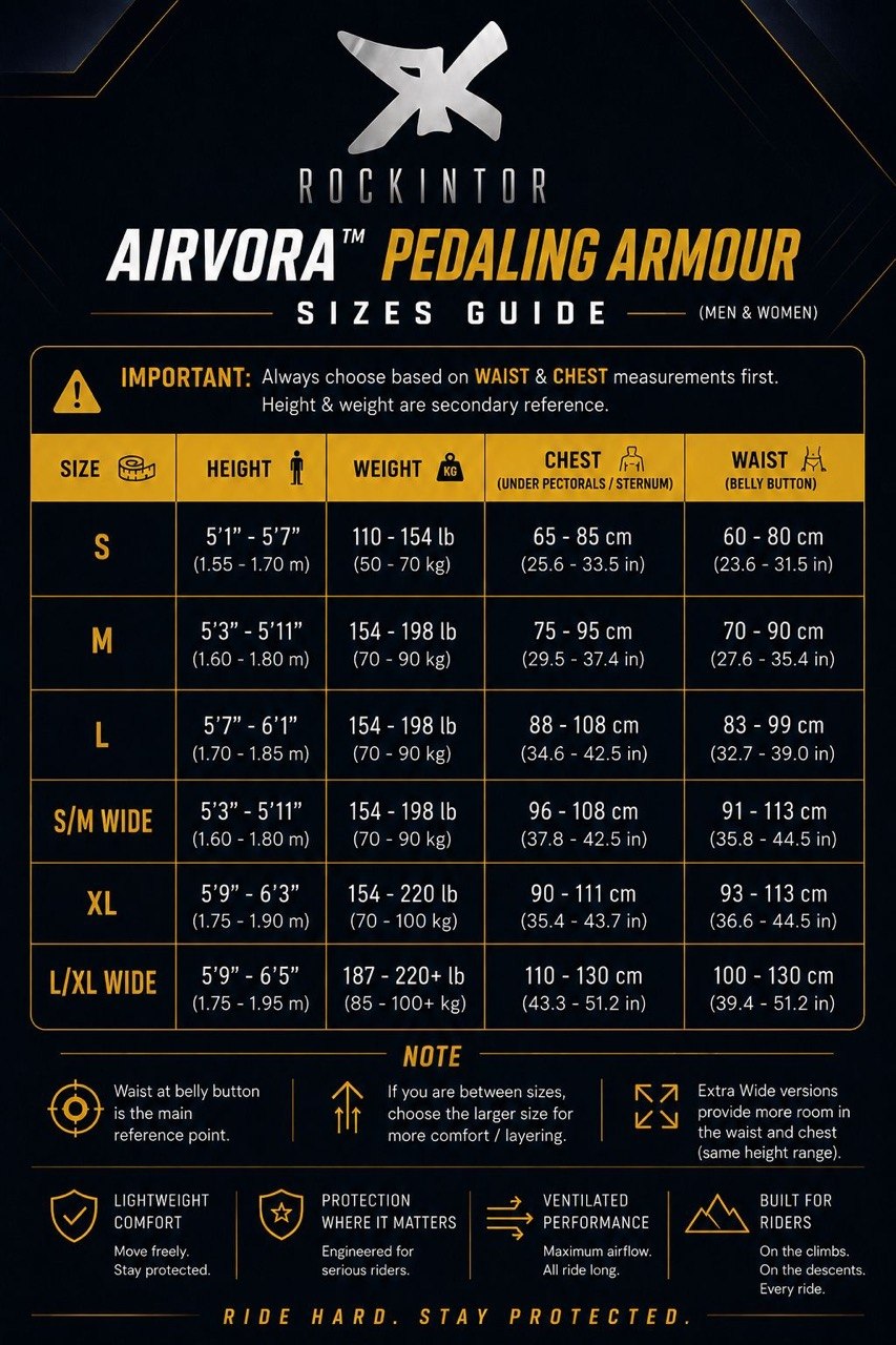 Rockintor® AirVora™ OrganProt3ct™ Pedaling Armor BUNDLE + FREE BASE LAYER (limited Of.)